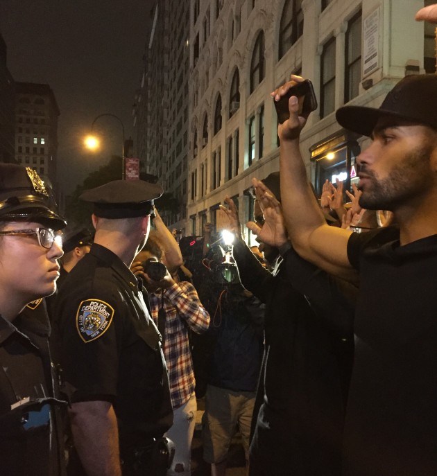 Picture taken during the protest in New York on July juillet 9 2016 (c) Rokhaya Diallo